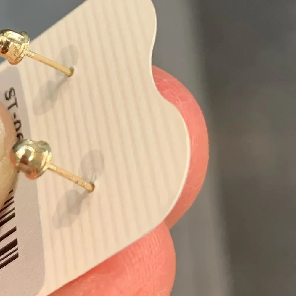 Tiny 14k Yellow Gold Cross Stud Earrings